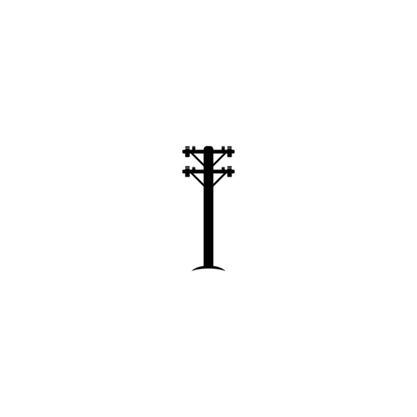 Electric Pole Logo Design Vector Illustration — Stockvector