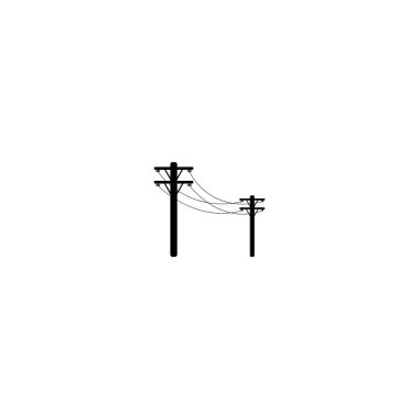electric pole logo design vector illustration