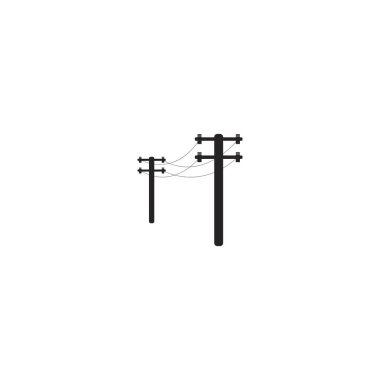 electric pole logo design vector illustration