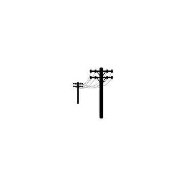 electric pole logo design vector illustration