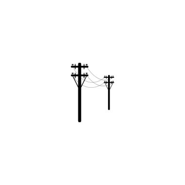 electric pole logo design vector illustration