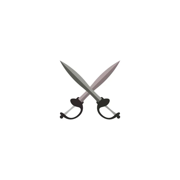 Kılıç Simgesi Vektör Illüstrasyon Tasarımı — Stok Vektör