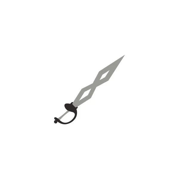 Schwert Symbol Vektor Illustration Design — Stockvektor