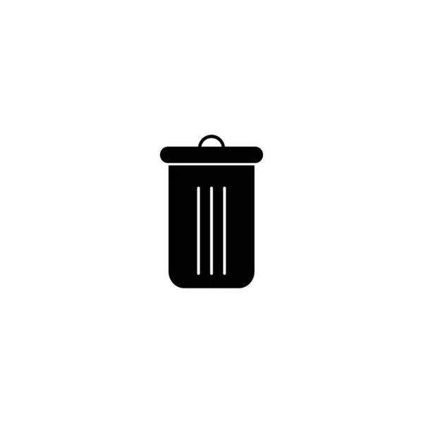 Lixo Pode Ícone Vetor Logotipo Design Ilustração — Vetor de Stock
