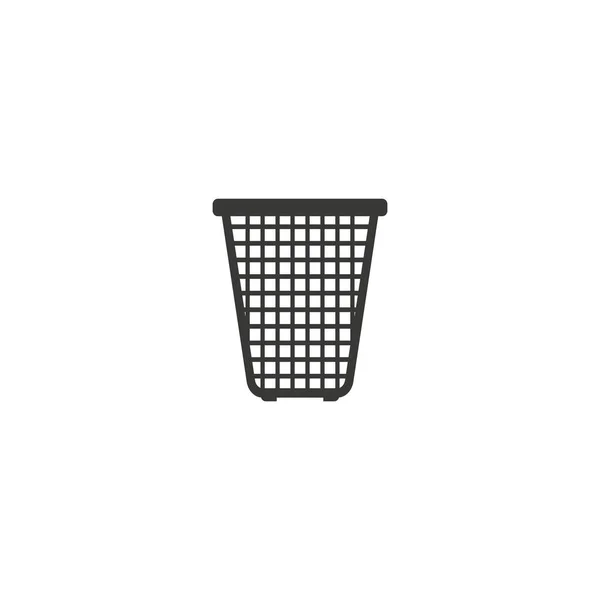 Kosz Śmieci Ikona Wektor Logo Projekt Ilustracja — Wektor stockowy