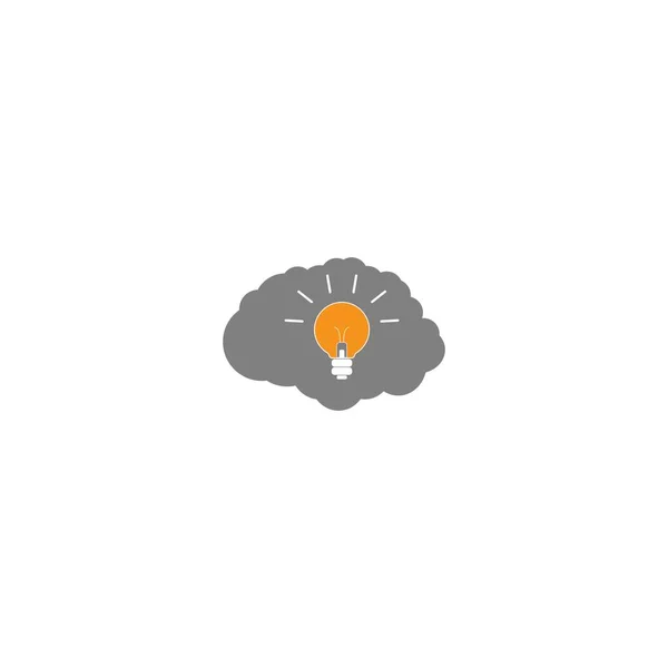 Icône Cerveau Vecteur Logo Design Illustration — Image vectorielle