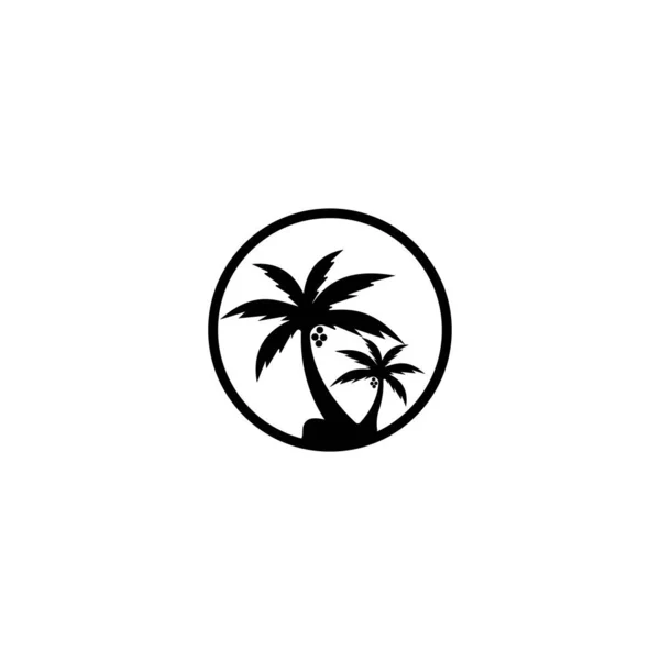 Coconut Tree Icon Vector Illustration Design — Stock Vector