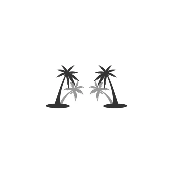 Kokosnussbaum Ikone Vektor Illustration Design — Stockvektor