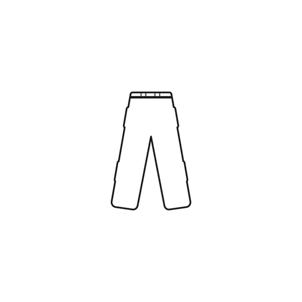 Pantalones Icono Vector Logo Diseño — Vector de stock