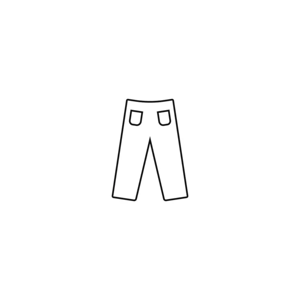 Pantalone Icona Vettoriale Logo Design — Vettoriale Stock