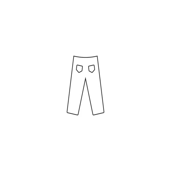 Pantalones Icono Vector Logo Diseño — Archivo Imágenes Vectoriales