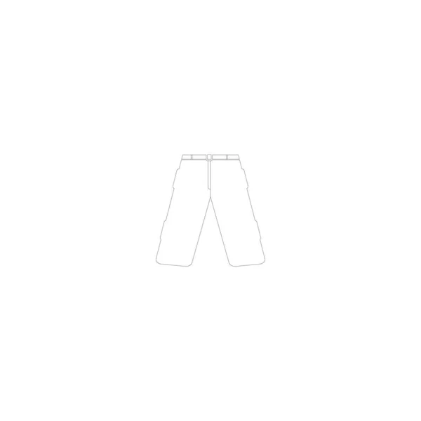 Pantalones Icono Vector Logo Diseño — Archivo Imágenes Vectoriales