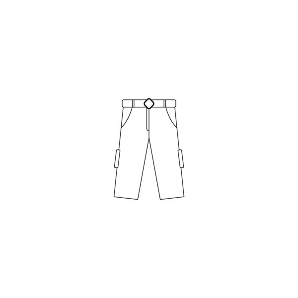 Pantalones Icono Vector Logo Diseño — Archivo Imágenes Vectoriales