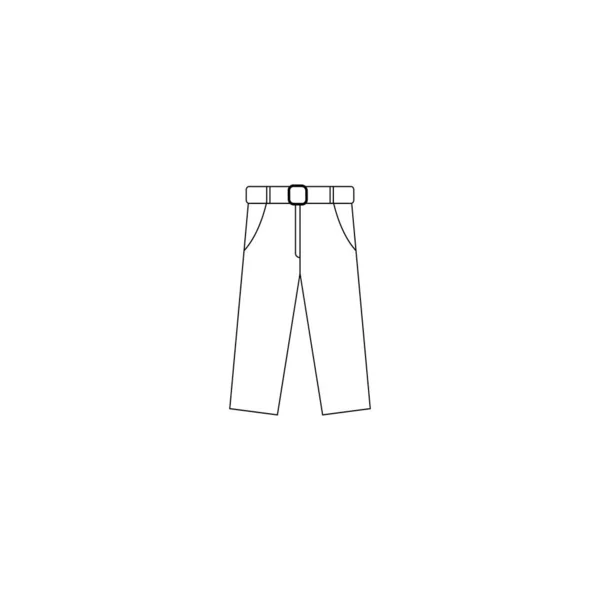 Pantalones Icono Vector Logo Diseño — Archivo Imágenes Vectoriales