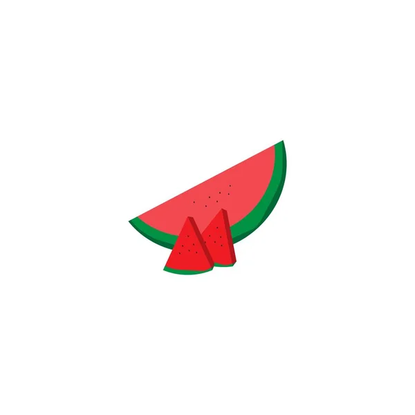 Melancia Ícone Vetor Logotipo Ilustração Design — Vetor de Stock