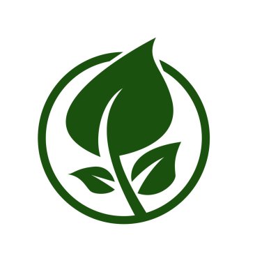 Yeşil Yaprak vektör logosu tasarımı ve simgesi. Yeşil yaprak logo vektör sanatı. Sanat tasarımı ya da logo şirketiniz için..