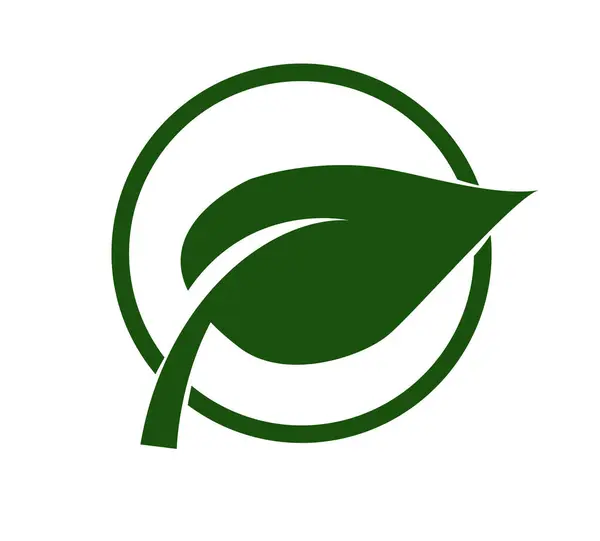 Green Leaf Vector Logo Design Icon Green Leaf Logo Icon — ストックベクタ