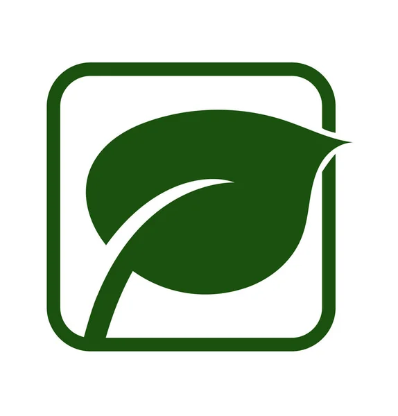 Green Leaf Vektor Logotyp Design Och Ikon Grön Blad Logotyp — Stock vektor