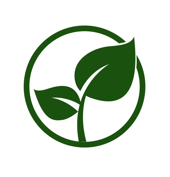 Green Leaf Vector Logo Design Icon Green Leaf Logo Icon — ストックベクタ