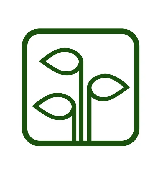 Projeto Ícone Logotipo Vetor Folha Verde Folha Verde Logotipo Ícone — Vetor de Stock