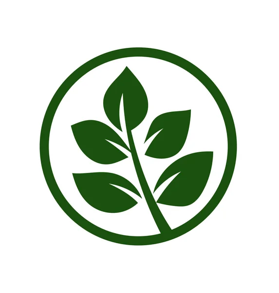 Green Leaf Vector Logo Design Icon Green Leaf Logo Icon — ストックベクタ