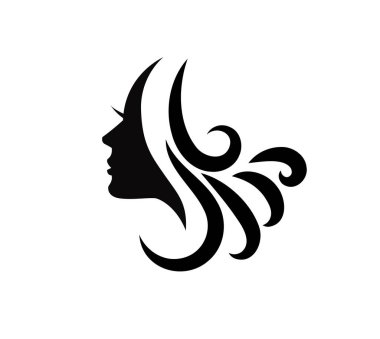 salon Hair and beauty logo template silhouete woman potrait