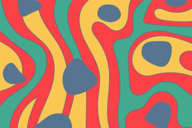 Dalgalı ve soyut kütle şekilli vektör simgesiyle Geometrik arkaplan