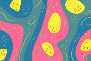 Dalgalı ve soyut kütle şekilli vektör simgesiyle Geometrik arkaplan