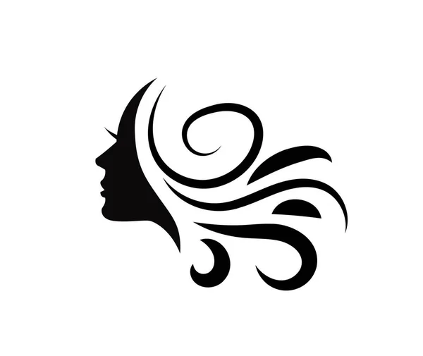 salon Hair and beauty logo template silhouete woman potrait