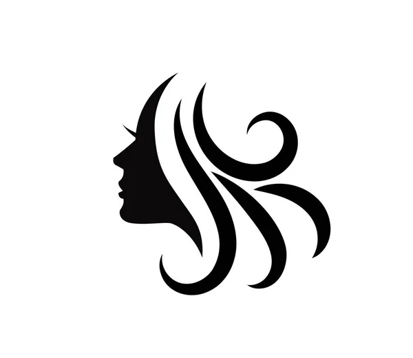 salon Hair and beauty logo template silhouete woman potrait