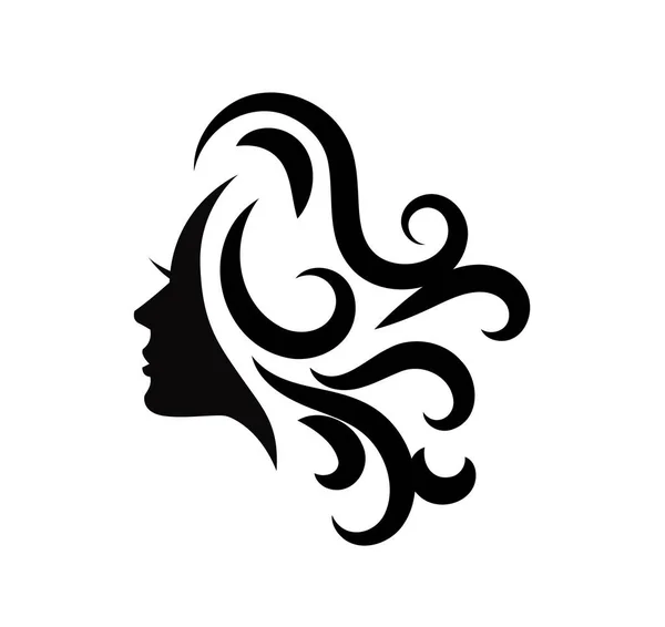 salon Hair and beauty logo template silhouete woman potrait