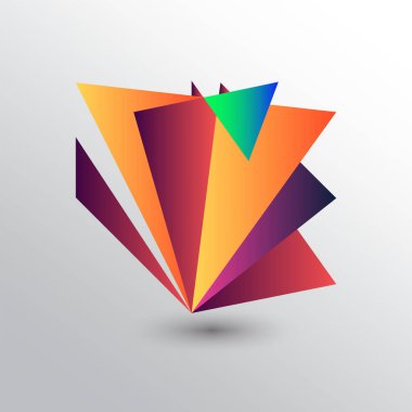 Geometrik şekilli semboller soyut vektör simgesi