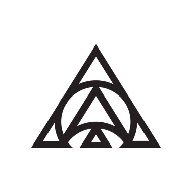 Geometrik şekilli semboller soyut vektör simgesi