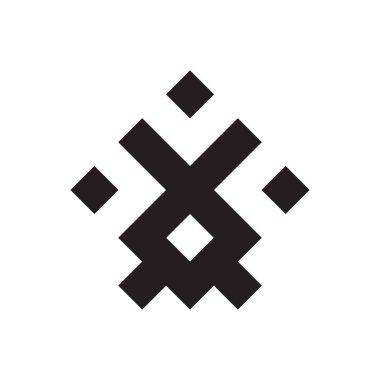 Geometrik şekilli semboller soyut vektör simgesi