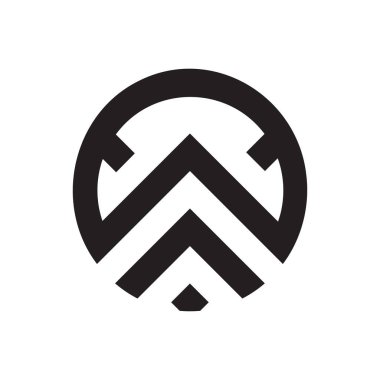 Geometrik şekilli semboller soyut vektör simgesi