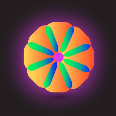 Mandala şekilli semboller. Çember soyut şekiller.