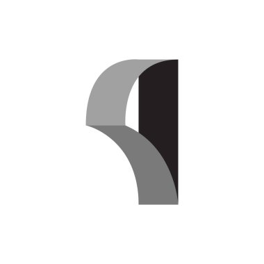 gradyan monokrom şablon logosu sanat tasarımı için uygundur