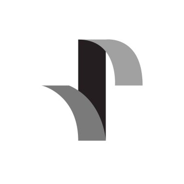 gradyan monokrom şablon logosu sanat tasarımı için uygundur