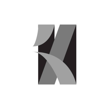 gradyan monokrom şablon logosu sanat tasarımı için uygundur