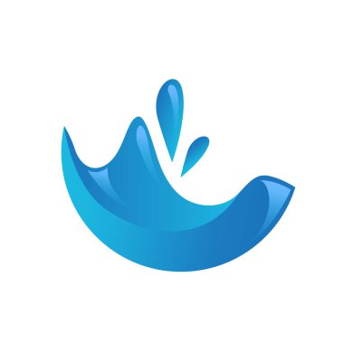 Bue su logo şablonu çevresel temalı sanat tasarımı için uygundur