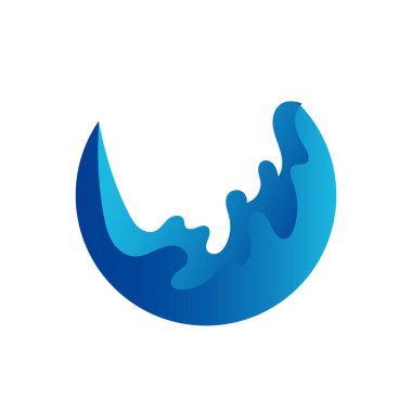 Bue su logo şablonu çevresel temalı sanat tasarımı için uygundur