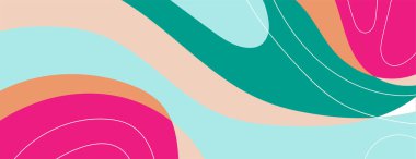 Girdaplar ve eğriler ile soyut arkaplan dalga vektör simgesi