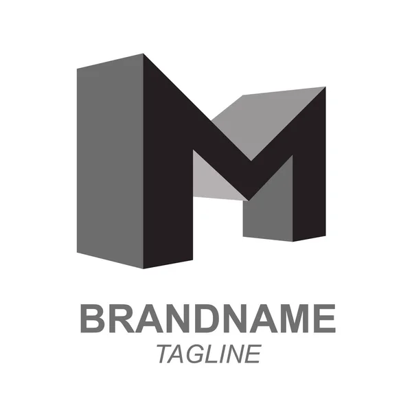 Monogram Letter Alphabet Vector Art Logo Design Template — Stock Vector