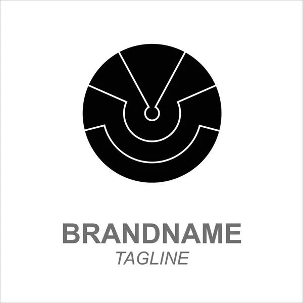 Geometric Monogram Template Logo Design Art Vector — Vetor de Stock
