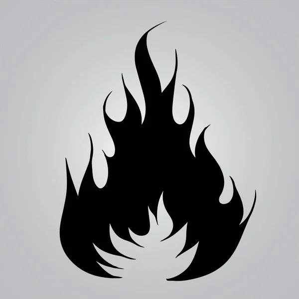Flame Fire Danger Logo Vector Icon — ストックベクタ