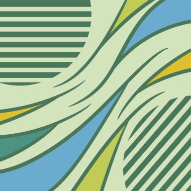 Pastel renklere ve kıvrımlı fırça darbelerine sahip etnik soyut arkaplan