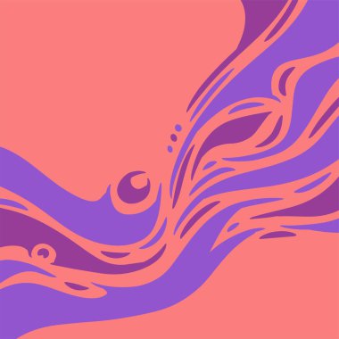 Pastel renklere ve kıvrımlı fırça darbelerine sahip etnik soyut arkaplan