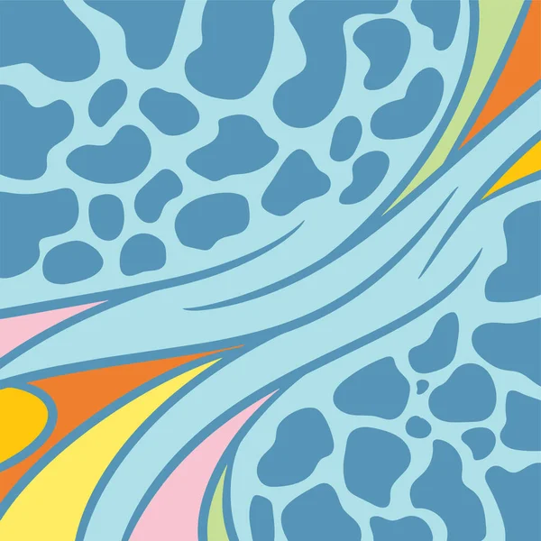 Pastel renklere ve kıvrımlı fırça darbelerine sahip etnik soyut arkaplan