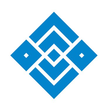 Geometrik monogram şifreleme logo vektör simgesi