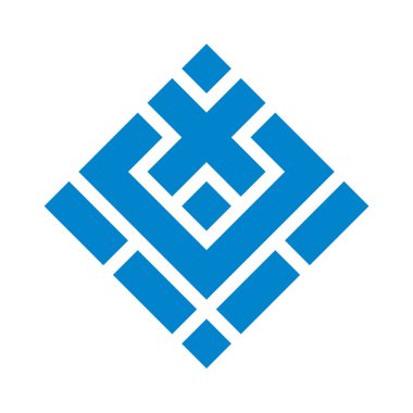 Geometrik monogram şifreleme logo vektör simgesi